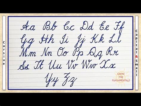 Cursive Letters Alphabet Uppercase And Lowercase