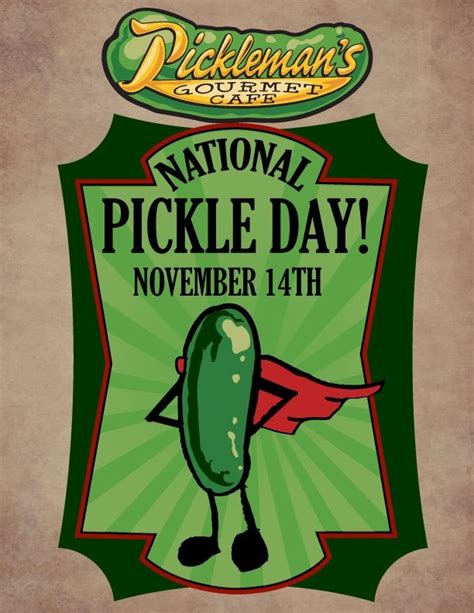 NATIONAL PICKLE DAY!! NOV. 14TH | Pickles, Dill pickle, Happy birthday funny