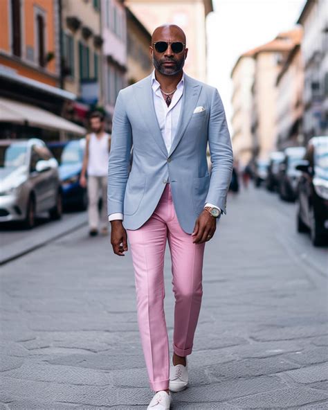 Light Blue Blazer with Pink Pants | Hockerty