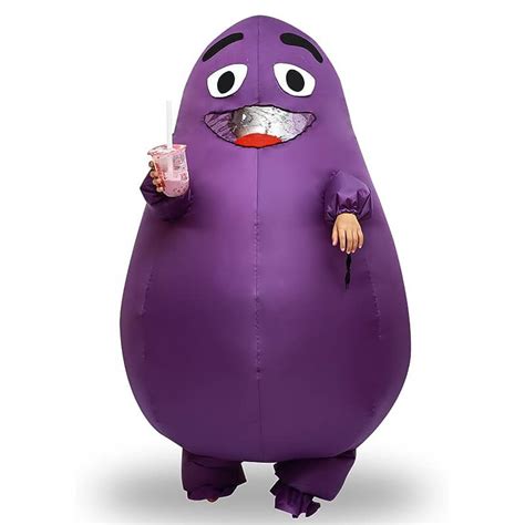 Inflatable Grimace Costume 2023 Grimace Halloween Costume Adults BEcos – Becostume