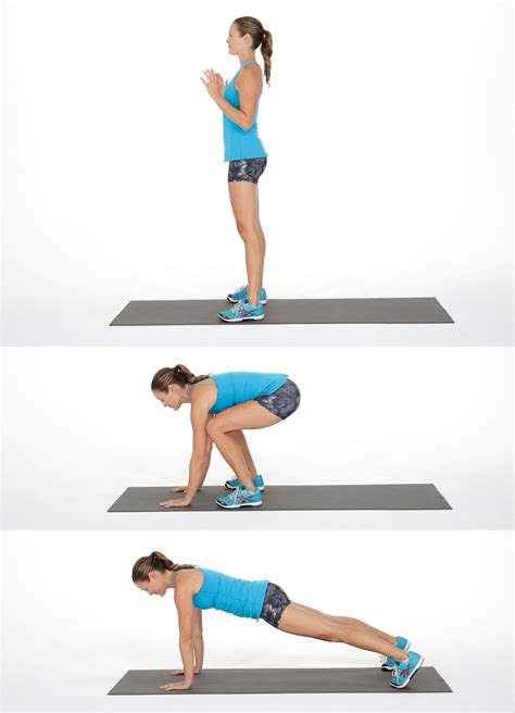 Squat Thrust | If You Only Have 10 Minutes to Work Out Today, Do This 4-Move Workout | POPSUGAR ...