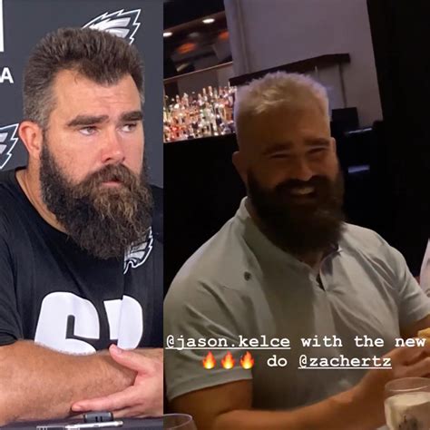 Jason Kelce dyed his hair blonde : r/eagles