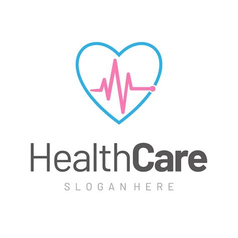 Premium Vector | Health care medical, electrocardiogram and heart pattern logo vector