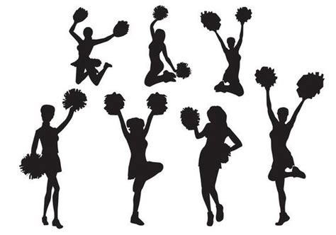 Free Vector Cheerleader Silhouette - Download Free Vector Art, Stock ...