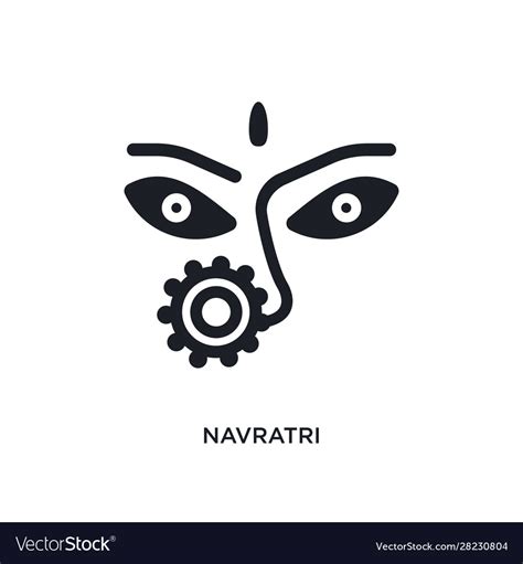 Navratri isolated icon simple element from india Vector Image