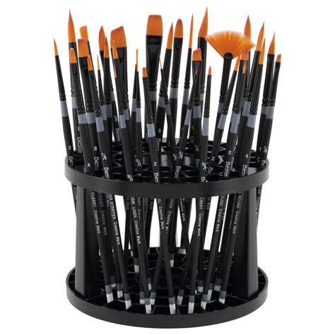Creative Mark Paint Brush Set - Beste Finest Golden Taklon Hair Paintbrush Set - Holds Color ...