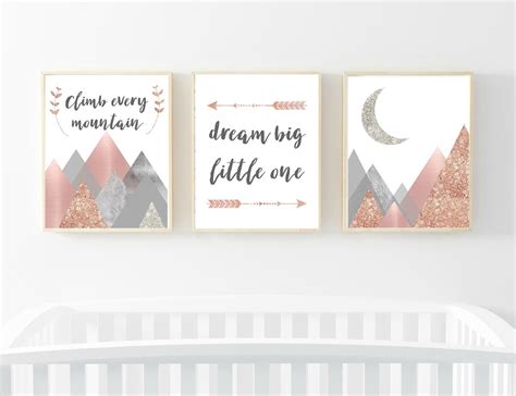 Nursery Decor Gem Prints Dream Big Digital Download Set of - Etsy