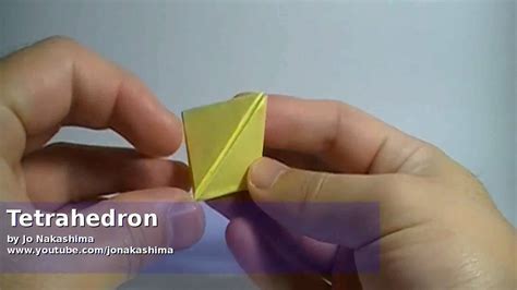 Origami Tetrahedron (Jo Nakashima) - YouTube