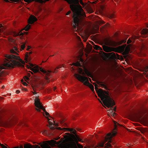 Premium AI Image | A red and black marble floor with a red background.