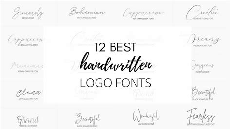 12 Best Handwritten Logo Fonts - Free Blog Logo Designs - Cappuccino and Fashion