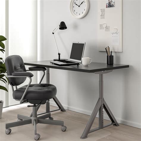 IDÅSEN desk, black/dark gray, 120x70 cm (471/4x271/2") - IKEA CA