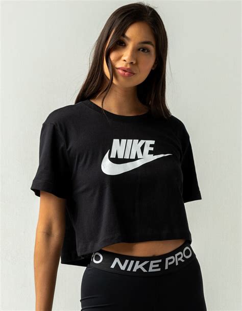 NIKE Sportswear Essential Womens Crop Tee - BLACK | Tillys