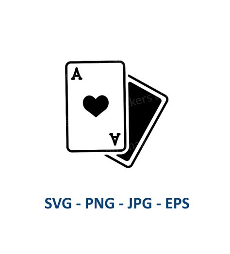 Ace of Hearts Playing Card Instant Download Digital File SVG PNG JPG ...