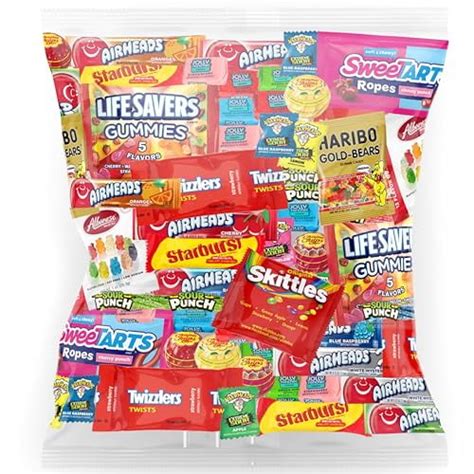 Assorted Fruit Candy Variety Pack - Starburst, Skittles, Life Savers ...