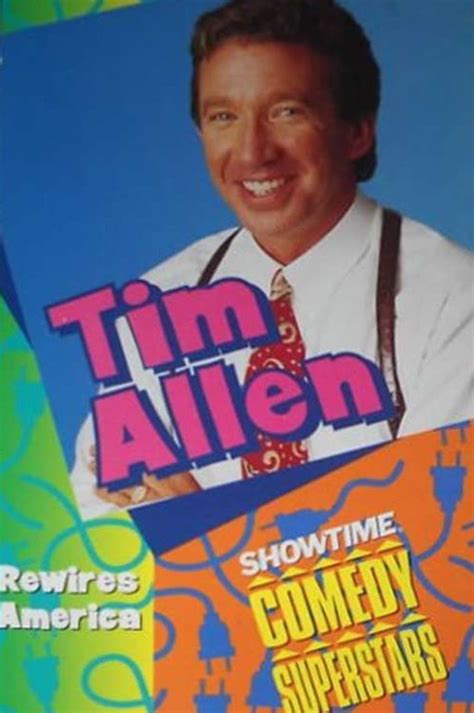 an advertisement for tim allen shows the show's comedy superstars, with ...