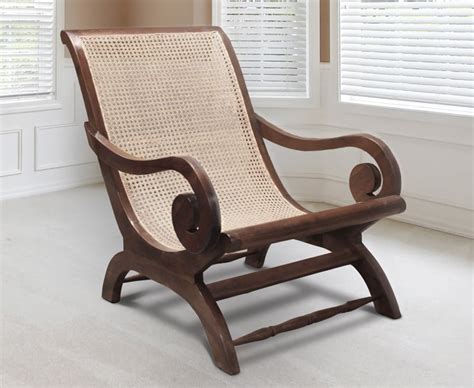 Capri Rattan & Teak Plantation Chair, Plantation Lazy Chair