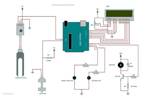 Automatic Plant Irrigation System Circuit Diagram