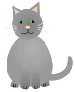 gray cat clipart - Clip Art Library