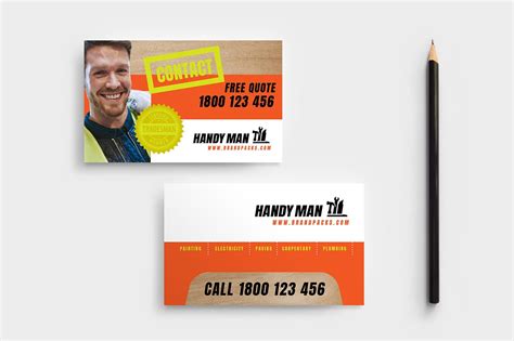 Handyman Business Card Template v2 in PSD, Ai & Vector - BrandPacks