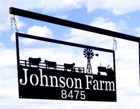 Custom Metal Farm Sign Entrance Signs Outdoor Signs | Etsy