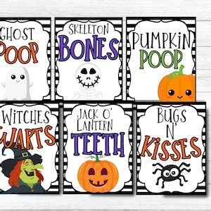 Halloween Candy Favor Labels Halloween Table Candy Labels Halloween ...