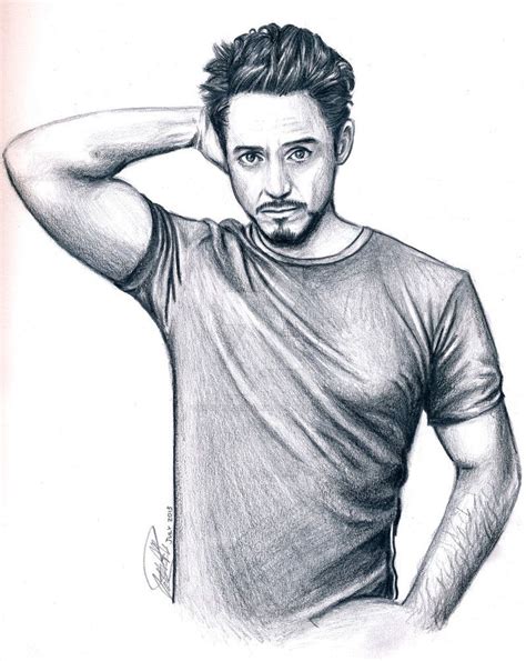 Robert Downey Jr. Pencil Drawing by BreathlessDragon.deviantart.com on ...