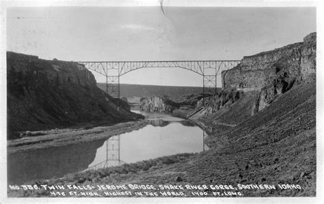 Postcard showing Twin Falls ~ Jerome Bridge ~ Snake River Gorge ...