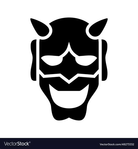 Demon mask icon Royalty Free Vector Image - VectorStock