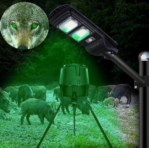 Hog Lights Set for Night Hunting, Deer Night Feeder Lights, Solar ...