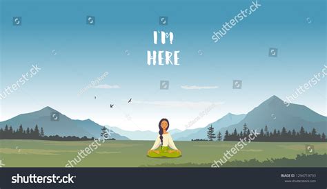 Amazing Cartoon Girl Yoga Lotus Practices Stock Vector (Royalty Free ...