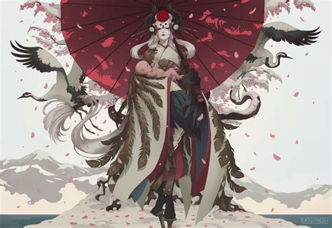 ArtStation - Onmyoji - Ubume, Mona Finden | Illustration, Animation art ...