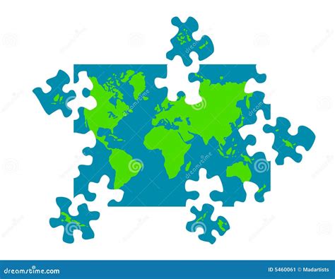 Map Of World Puzzle Pieces Stock Image - Image: 5460061