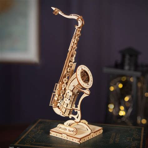 Rolife Saxophone Wooden Model Kit | Hobbies