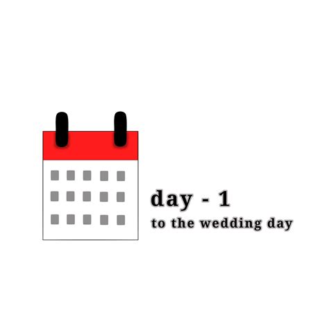 Free calendar icon to remind you that you have less than 1 days left to marry. isolated on a ...