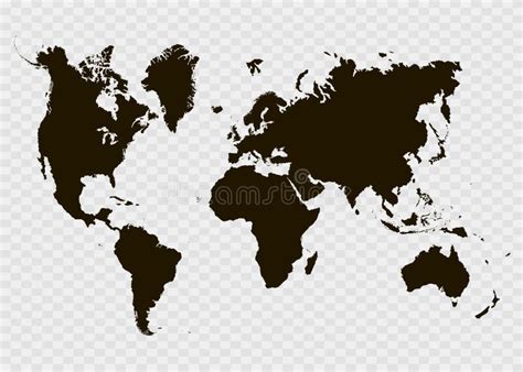 The World Map. Gray Background. Vector Illustration Stock Vector ...