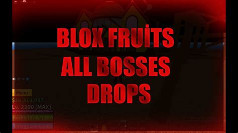 Blox Fruits All Bosses And Drops [First Sea, Second Sea, Third Sea ...