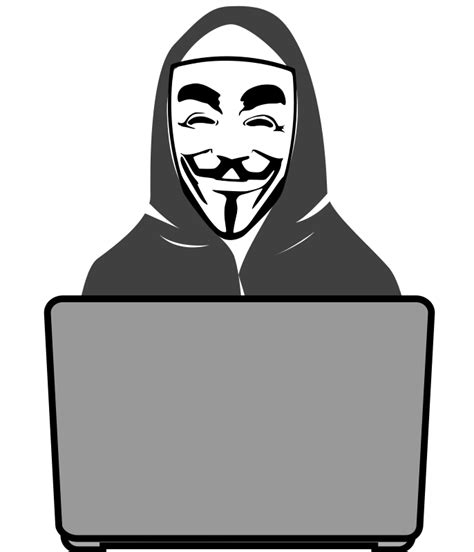 hacker behind pc - Openclipart