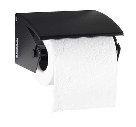 Toilet roll dispenser black steel rolls - voussert