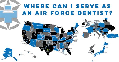 Map of Air Force Bases Where Dentists Can Serve