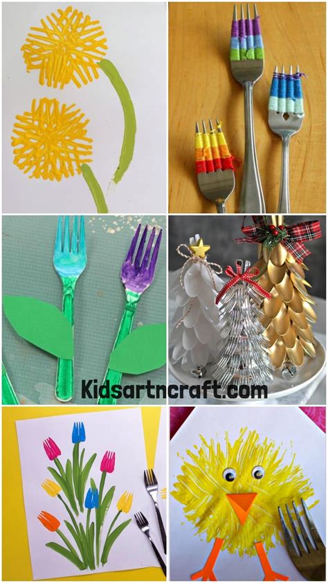 Plastic Fork Crafts for Kids - Kids Art & Craft