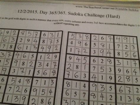 Teachers Corner Sudoku Printable - Sudoku Printable