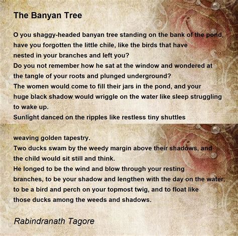 The Banyan Tree Poem by Rabindranath Tagore - Poem Hunter