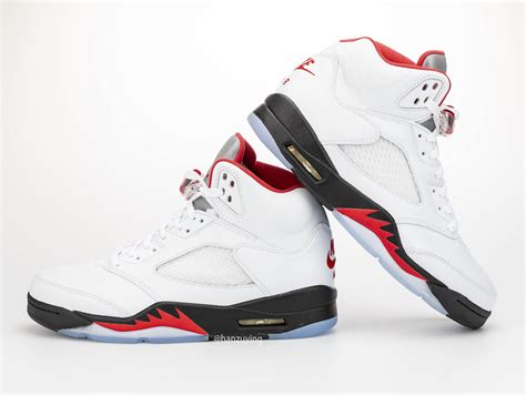 Air Jordan 5 Fire Red 2020 Silver Tongue DA1911-102 Release Date - SBD