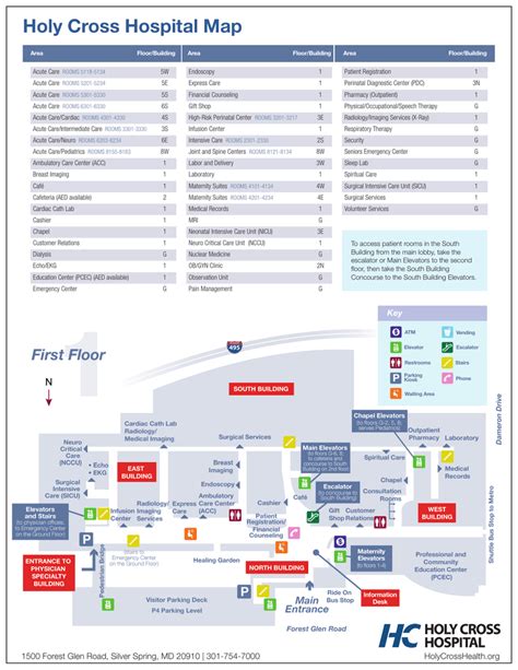 Holy Cross Hospital Map