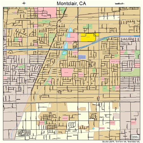 Montclair California Street Map 0648788