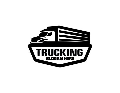 Trucking company logo. Bold badge emblem logo concept. Ready made logo ...