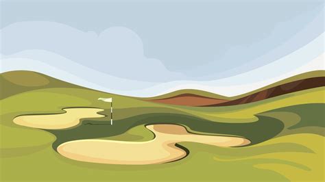 Golf course with sand traps. 2309715 Vector Art at Vecteezy