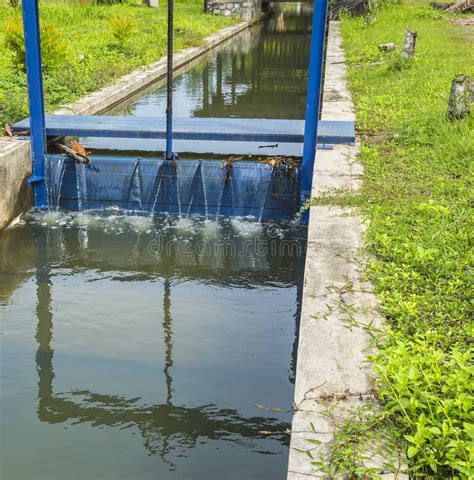 Irrigation Channel Water Flow Stock Photo - Image of energy, cultivated: 151378912