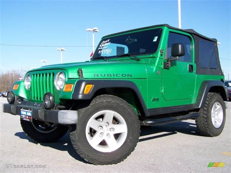 Electric lime green jeep rubicon