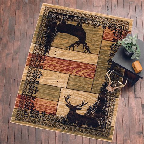 Weathered Wood Elk Rug - 2 x 3